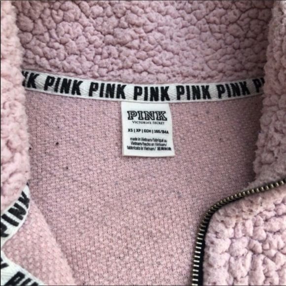 VS PINK Sherpa Style 1/4 Zip Pullover - Picture 11 of 11